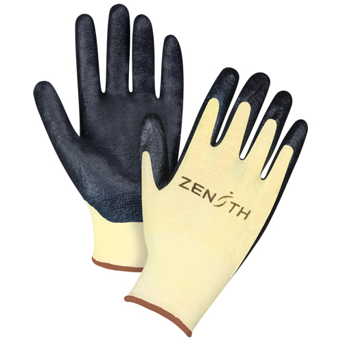 Gants r&eacute;sistants &agrave; la coupe avec prise sup&eacute;rieure, Taille Grand/9, Calibre 13, Rev&ecirc;tement Mousse de nitrile, Enveloppe en Aramide, ANSI/ISEA 105 niveau 3/EN 388 niveau 5 D. Morneault & Fils