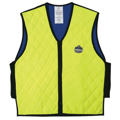 Vestes refroidissantes &agrave; &eacute;vaporation humide Chill-Its 6665, Moyen, Jaune lime haute visibilit&eacute; D. Morneault & Fils