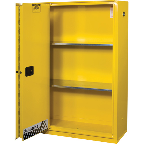 Armoires Sure-Grip EX pour produits inflammables, 45 gal., 1 Porte(s), 43" La x 65" h x 18" p D. Morneault & Fils
