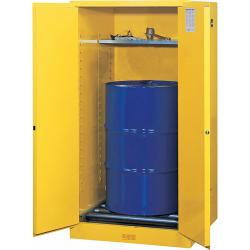 Sure-Grip&reg; EX Vertical Drum Storage Cabinets, 55 US gal. Cap., Yellow D. Morneault & Fils