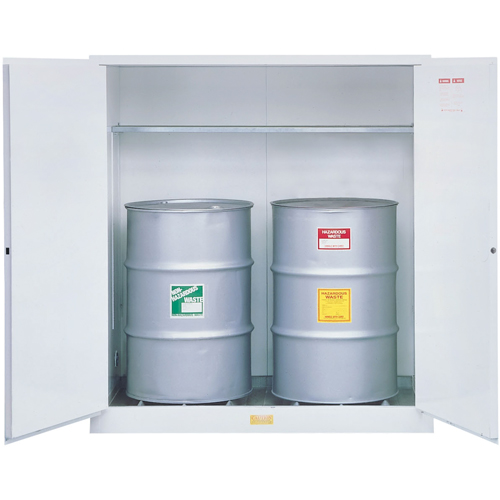 Hazardous Waste Safety Cabinets, 55 US gal. Cap., White D. Morneault & Fils