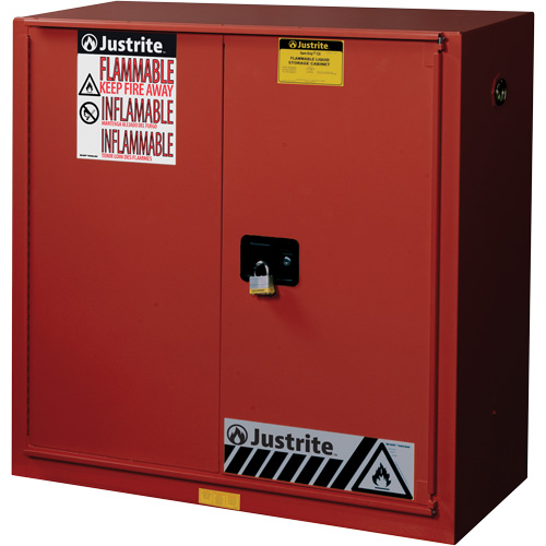 Armoire de s&eacute;curit&eacute; pour la peinture et les encres combustibles EX Sure-Grip, 40 gal., 3 tablettes D. Morneault & Fils