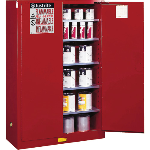 Armoire de s&eacute;curit&eacute; pour la peinture et les encres combustibles EX Sure-Grip, 60 gal., 5 tablettes D. Morneault & Fils