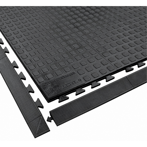 Rejuvenator Connect No. 502 Matting, Polyurethane, 3' W x 3' L, 5/8" Thick, Black D. Morneault & Fils