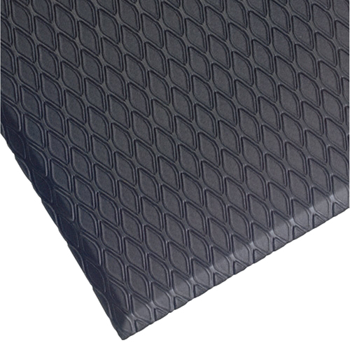 Tapis Cushion Max, Losange, 3' x 12' x 5/8", Charbon, Nitrile/PVC D. Morneault & Fils