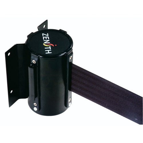 Barri&egrave;re &agrave; fixation murale, Acier, Fixation par vis, 7', Ruban Noir D. Morneault & Fils