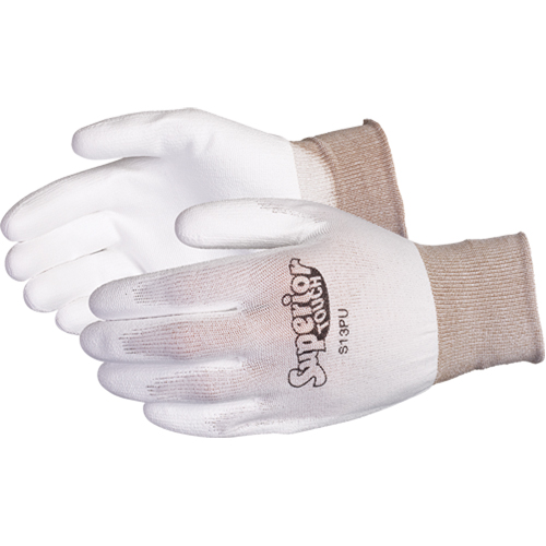 Superior Touch&reg; Coated Gloves, 7/Small, Polyurethane Coating, 13 Gauge, Nylon Shell D. Morneault & Fils