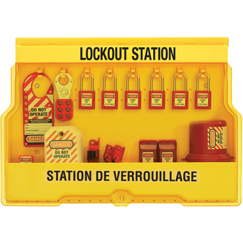 Electrical Focus Lockout Stations, Thermoplastic Padlocks, 16 Padlock Capacity, Padlocks Included D. Morneault & Fils