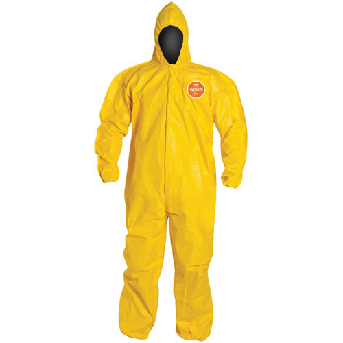Hooded Coveralls, Tychem&reg; 2000, 2X-Large, Yellow D. Morneault & Fils