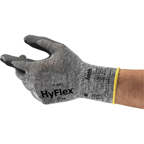 Hyflex&reg; 11-801 Gloves, 7/Small, Foam Nitrile Coating, 15 Gauge, Nylon Shell D. Morneault & Fils