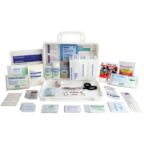 Trousses de premiers soins pour les sports, Dispositif m&eacute;dical Classe 1, Boîte en plastique D. Morneault & Fils