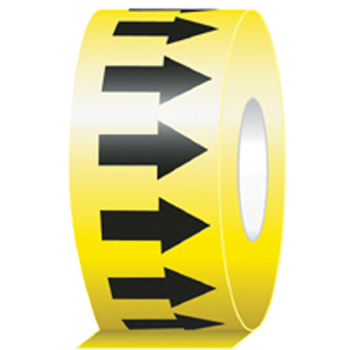 Directional Flow Arrow Tapes, 104', Black on Yellow D. Morneault & Fils