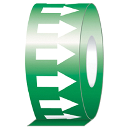 Pipe Marker, 108', White on Green D. Morneault & Fils
