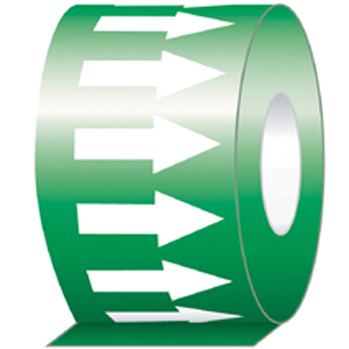 Directional Flow Arrow Tapes, 108', White on Green D. Morneault & Fils