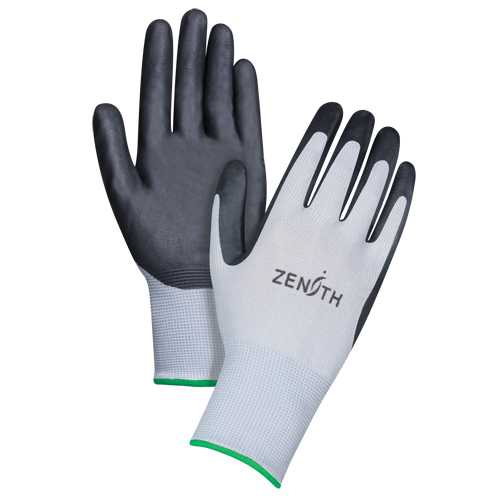 Lightweight Breathable Coated Gloves, 8/Medium, Foam Nitrile Coating, 13 Gauge, Polyester Shell D. Morneault & Fils