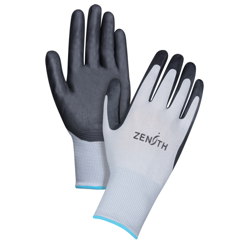 Gants l&eacute;gers enduits et respirants, 10/T-Grand, R&ecirc;vetement Mousse de nitrile, Calibre 13, Enveloppe en Polyester D. Morneault & Fils