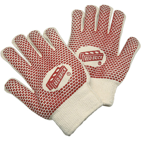 Gants r&eacute;versibles en tissu &eacute;ponge Red Brick, Coton, Deux c&ocirc;t&eacute;s, Calibre 10, Grand D. Morneault & Fils