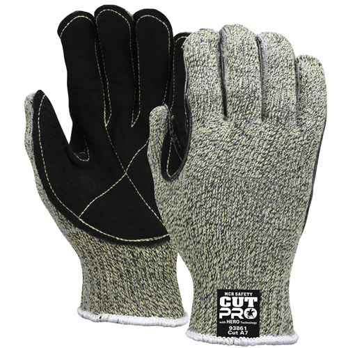 Gants r&eacute;sistants aux coupures Hero, Taille Petit/7, Calibre 7, Enveloppe en PEHD/Kevlar/Acier inoxydable, ANSI/ISEA 105 niveau 4 D. Morneault & Fils