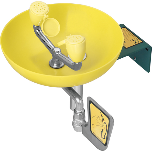 Eye/Face Wash Station, Wall-Mount Installation, Plastic Bowl D. Morneault & Fils