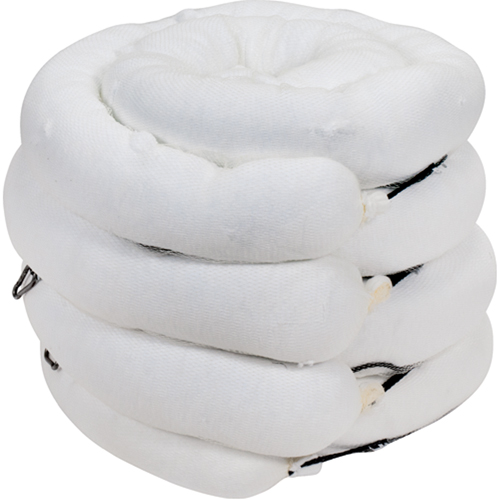 Premium Sorbent Boom, Oil Only, 10' L x 5" W, 35 Gal. Absorbancy, 4 /Pack D. Morneault & Fils