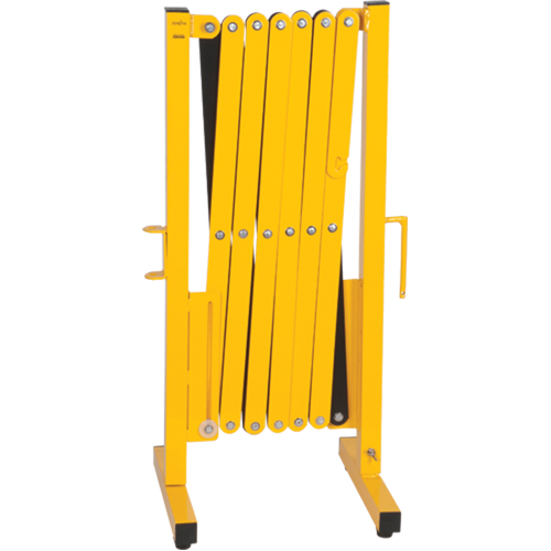 Barri&egrave;re extensible, 37" h x 11' lo, Noir/Jaune D. Morneault & Fils