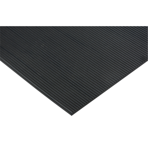 Fine Ribbed Matting, Wiper, 4' x 75' x 1/8", Black D. Morneault & Fils