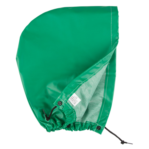 AcidBasicTM Chemical & Acid Resistant Rain Hood, One Size, Green, Polyester D. Morneault & Fils