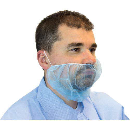 Disposable Beard Covers, Polypropylene, Blue D. Morneault & Fils