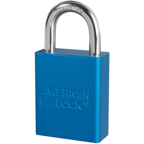 Cadenas de s&eacute;curit&eacute; American Lock, Bleu, Cl&eacute;s identiques, Aluminium, Largeur de 1-1/2" D. Morneault & Fils