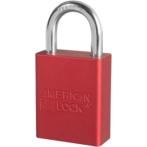 Cadenas de s&eacute;curit&eacute; American Lock, Rouge, Cl&eacute;s identiques, Aluminium, Largeur de 1-1/2" D. Morneault & Fils