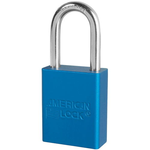 Cadenas de s&eacute;curit&eacute; American Lock, Bleu, Cl&eacute;s identiques, Aluminium, Largeur de 1-1/2" D. Morneault & Fils