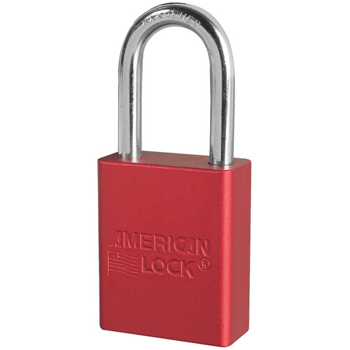 American Lock&reg; Safety Padlocks, Red, Keyed Alike, Aluminum, 1-1/2" Width D. Morneault & Fils