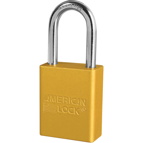 American Lock&reg; Safety Padlocks, Yellow, Keyed Alike, Aluminum, 1-1/2" Width D. Morneault & Fils