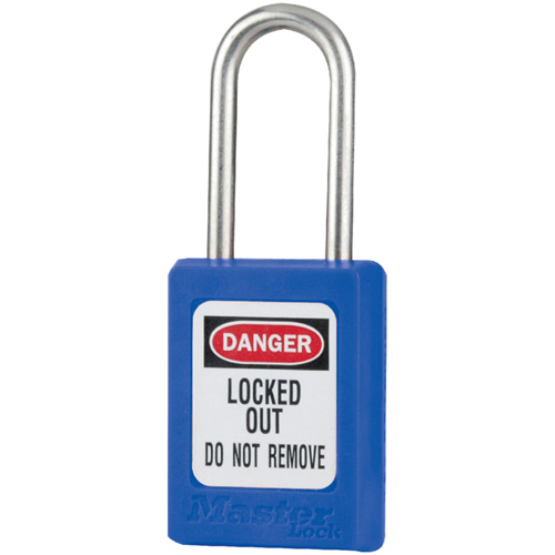 S31 Zenex Safety Padlocks, Blue, Keyed Alike, Thermoplastic, 1-3/8" Width D. Morneault & Fils