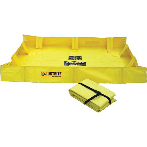 Berme de confinement Lite QuickBerm , Capacit&eacute; 79 gal., 4' la x 4' lo x 8" h, Support &agrave; encliqueter D. Morneault & Fils