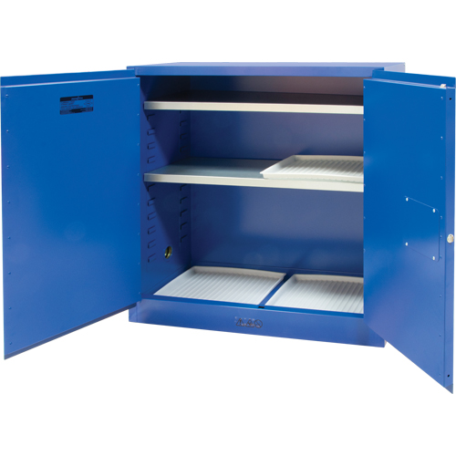 Corrosive Liquids Cabinet, 30 gal., 43" x 44" x 18" D. Morneault & Fils