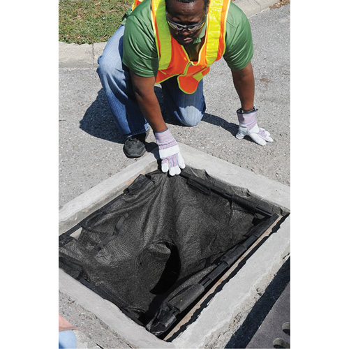 Square Ultra-Drain Guard&reg; Catch Basin Insert with Overflow Port, Oil & Sediment, 16" - 28" L x 20" - 36" W D. Morneault & Fils