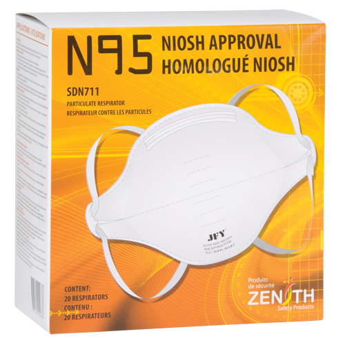 Respirateur contre les particules, N95, Certifi&eacute; NIOSH, Moyen/grand D. Morneault & Fils