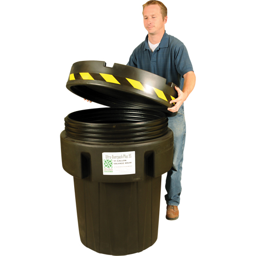 Baril de r&eacute;cup&eacute;ration Ultra-Recycled Overpack, 95 gal., Stationnaire D. Morneault & Fils