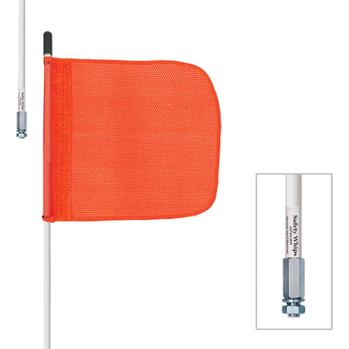 Safety Whip&reg; Heavy-Duty Whips, Threaded Mount, 5' High, Orange D. Morneault & Fils