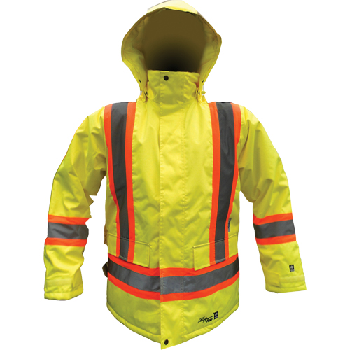 Parka de s&eacute;curit&eacute;, Jaune lime haute visibilit&eacute;, Petit D. Morneault & Fils