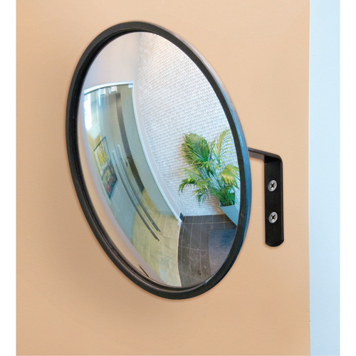 Convex Mirror with Bracket, Indoor/Outdoor, 12" Diameter D. Morneault & Fils