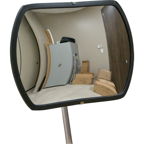 Roundtangular Convex Mirror with Telescopic Arm, 12" H x 18" W, Indoor/Outdoor D. Morneault & Fils