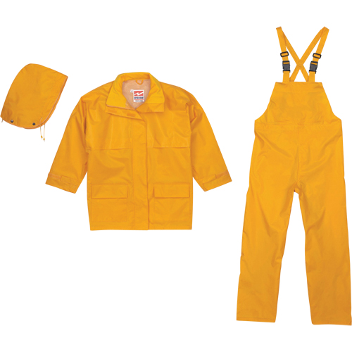 Open Road&reg; 150D Rip-Stop 3-Piece Rain Suit, Polyester, 3X-Large, Yellow D. Morneault & Fils