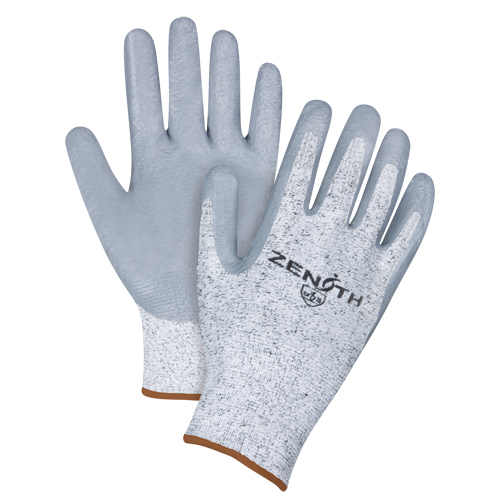 Gants &eacute;lastiques sans coutures r&eacute;sistants &agrave; la coupe, Taille Grand/9, Calibre 13, Rev&ecirc;tement Nitrile, Enveloppe en PEHP, ANSI/ISEA 105 niveau 2/EN 388 niveau 3 D. Morneault & Fils