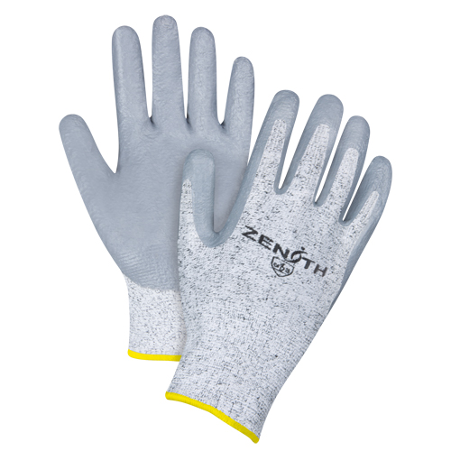 Gants &eacute;lastiques sans coutures r&eacute;sistants &agrave; la coupe, Taille 2T-Grand/11, Calibre 13, Rev&ecirc;tement Nitrile, Enveloppe en PEHP, ANSI/ISEA 105 niveau 2/EN 388 niveau 3 D. Morneault & Fils