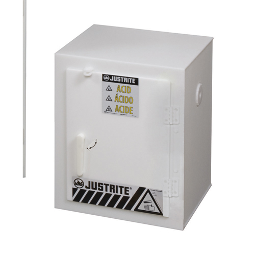 Solid Polyethylene Acid Cabinets, 6 x 0.66043 Gal., 17" x 22" x 17" D. Morneault & Fils