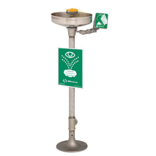 Axion&reg; Eye/Face Wash Station, Pedestal Installation, Stainless Steel Bowl D. Morneault & Fils