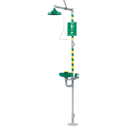 Combination Emergency Shower and Eye/Face Wash Stations, Pedestal D. Morneault & Fils