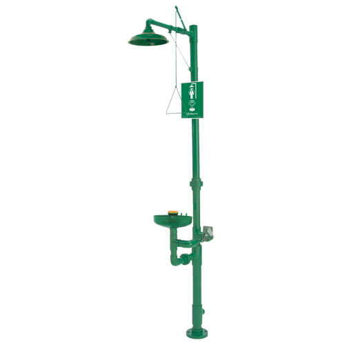 Combination Emergency Shower & Eye/Face Wash Station, Pedestal D. Morneault & Fils